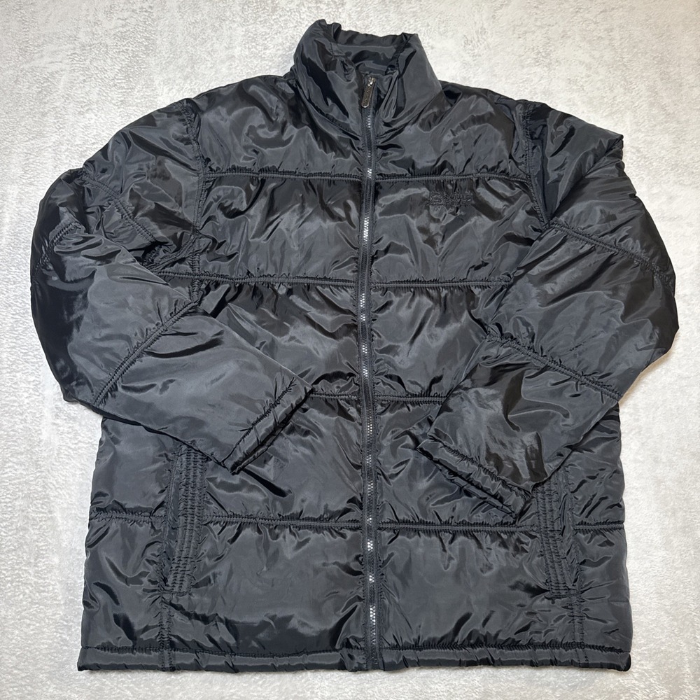 South Pole Jacket Mens‎ XL 'X-Pedition' Black Puffer Full Zip Metallic Shine